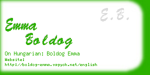 emma boldog business card